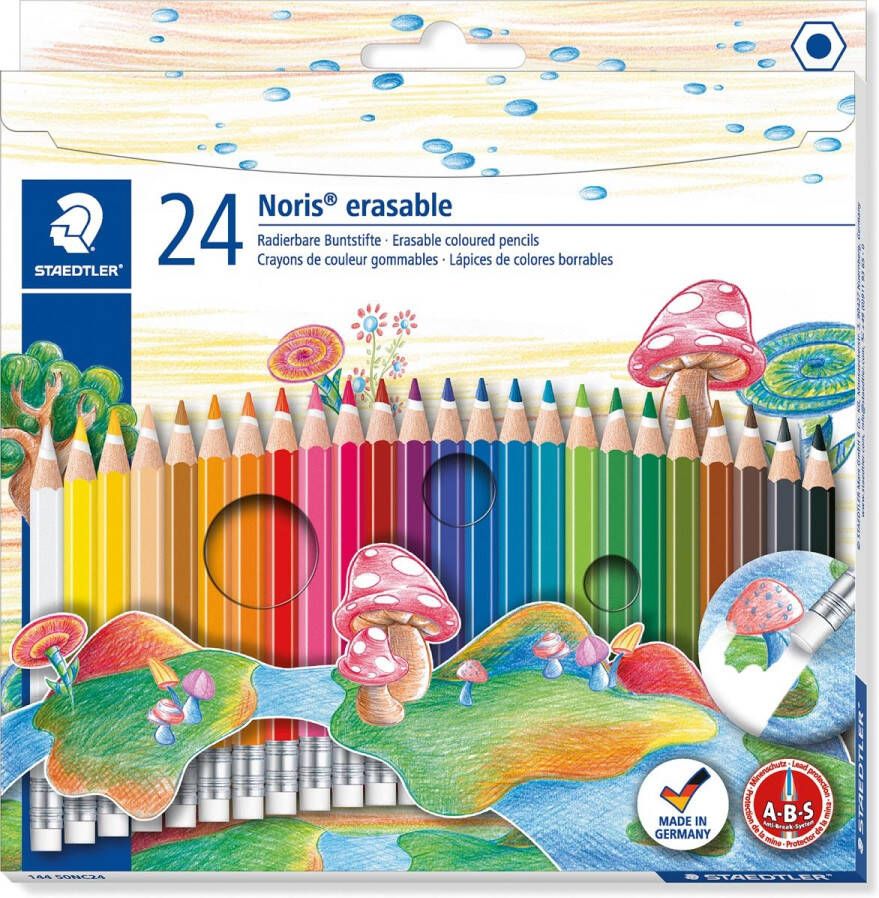 Staedtler kleurpotlood Noris Club uitgombaar 24 potloden