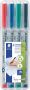 Staedtler Lumocolor 311 OHP-marker non permanent 0 4 mm box van 4 stuks in geassorteerde kleuren - Thumbnail 1