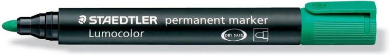 Staedtler permanente marker groen schrijfbreedte 2 mm ronde punt