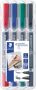 Staedtler Lumocolor Duo 348 permanent marker doos van 4 stuks in geassorteerde kleuren - Thumbnail 2