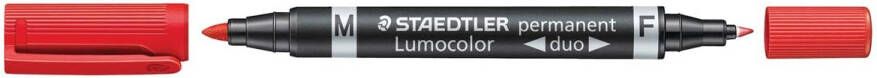 Staedtler Lumocolor Duo 348 permanent marker rood