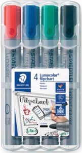 Staedtler Viltstift 356 voor flipover rond 2mm 4 stuks assor