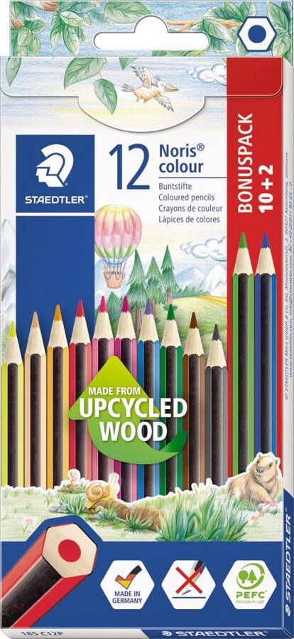 Staedtler Noris colour kleurpotloden blister van 10 + 2 gratis