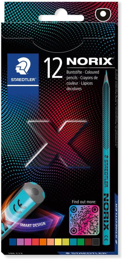 Staedtler Norix kleurpotlood etui van 12 stuks in geassorteerde kleuren