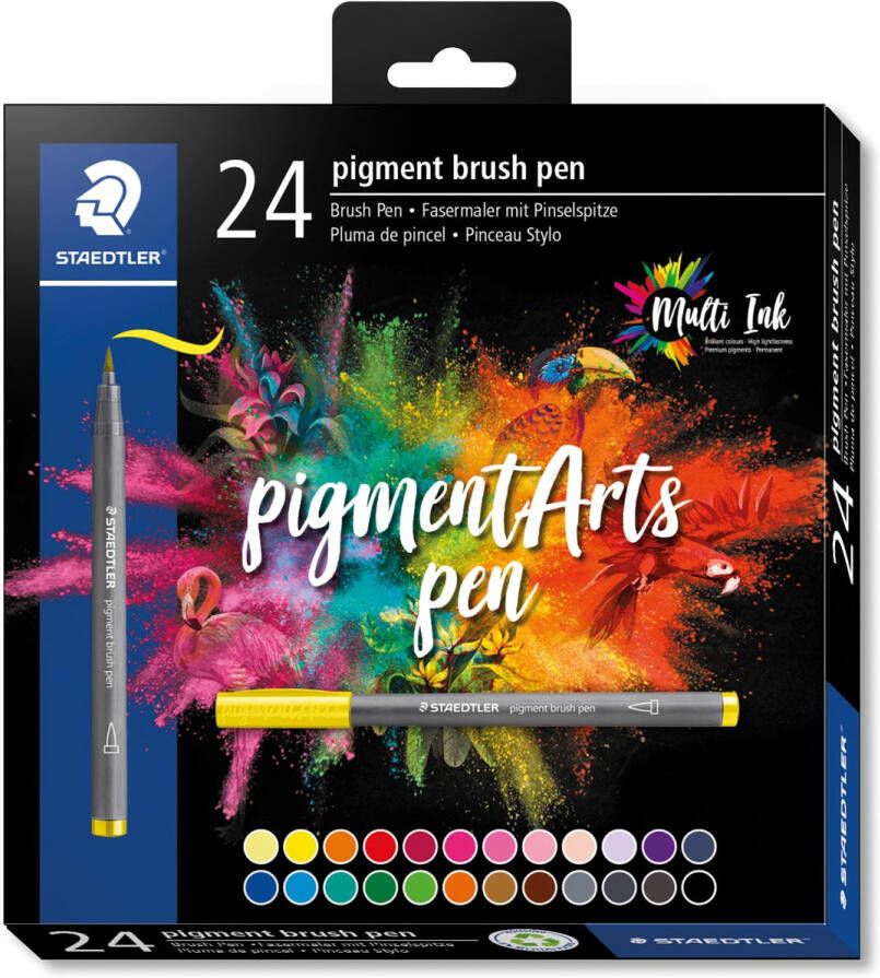 Staedtler Pigment Arts brush pen etui van 24 stuks