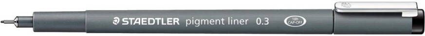 Staedtler pigment liner fineliner ronde punt schrijfbreedte 0 3 mm zwart