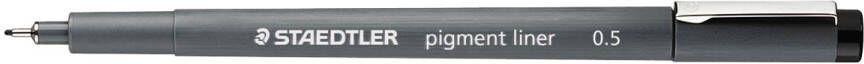 Staedtler pigment liner fineliner ronde punt schrijfbreedte 0 5 mm zwart
