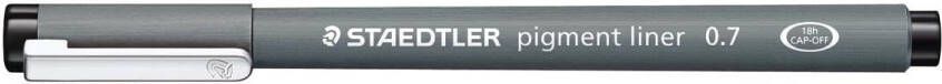 Staedtler pigment liner fineliner ronde punt schrijfbreedte 0 7 mm zwart