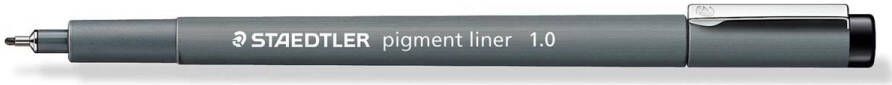 Staedtler pigment liner fineliner ronde punt schrijfbreedte 1 0 mm zwart