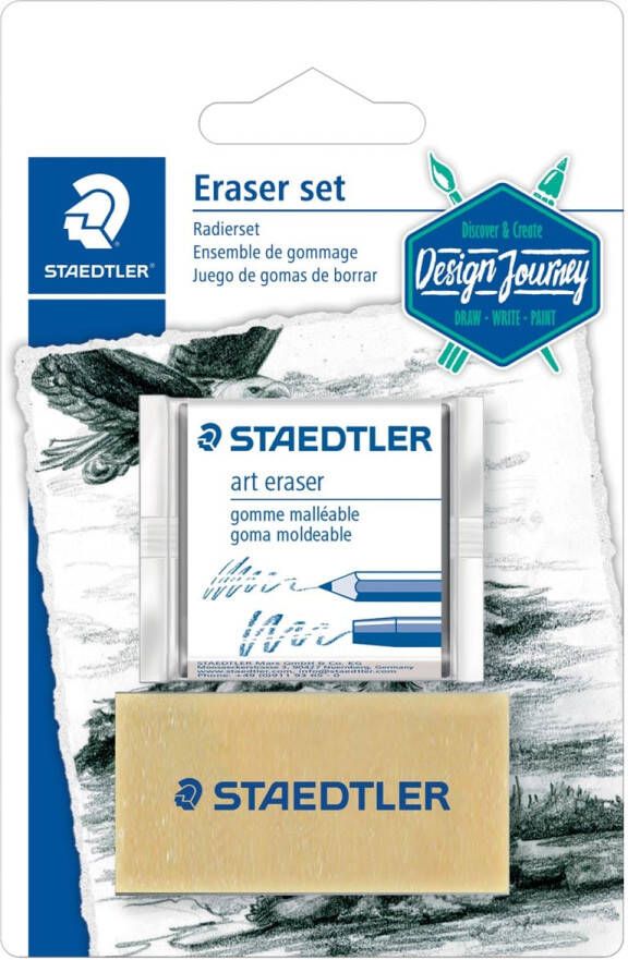 Staedtler set met 2 gommen op blister