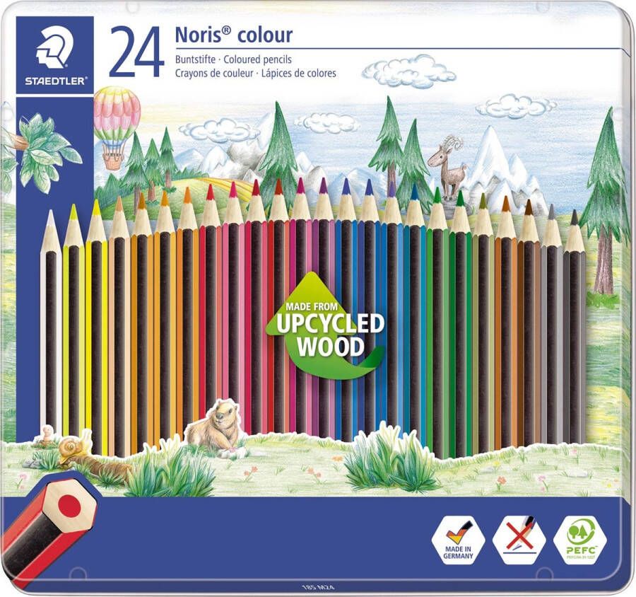 Staedtler Staedler kleurpotloden Noris Colour metalen doos 24 stuks