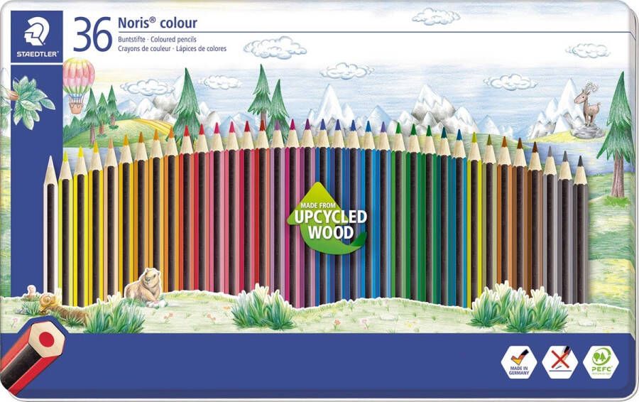 Staedtler Staedler kleurpotloden Noris Colour metalen doos 36 stuks
