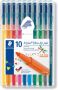 Staedtler viltstift Triplus Color opstelbare box met 10 kleuren - Thumbnail 1