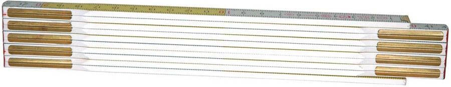 Stanley duimstok vouwmeter 15 mm x 2 m wit geel