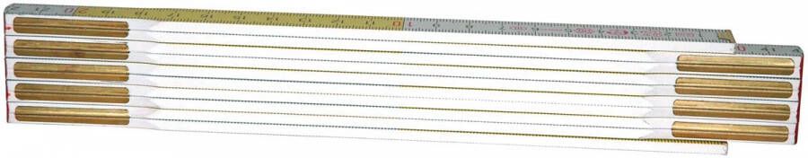 Stanley duimstok vouwmeter 15 mm x 2 m wit geel