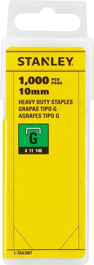 Stanley nietjes type G 10 mm doos van 1.000 nietjes
