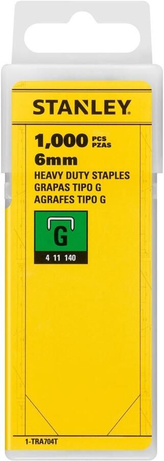 Stanley nietjes type G 6 mm doos van 1.000 nietjes