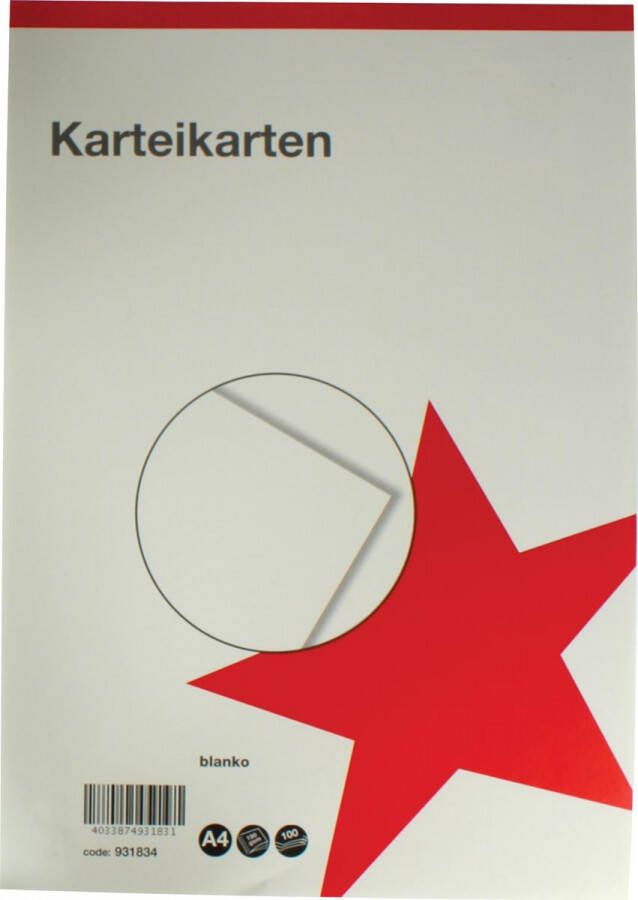 Star witte systeemkaarten ft A4, blanco, 100 stuks online kopen