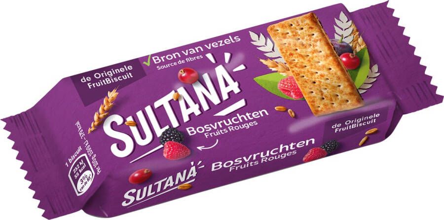 Sultana Fruitbiscuit bosvruchten 3-pack