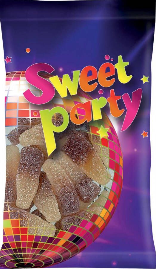Sweet party zure cola flesjes zakje van 100 g