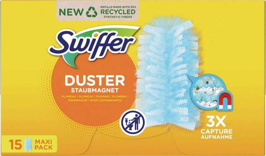 Swiffer Duster trap &amp lock navullingen pak van 15 stuks