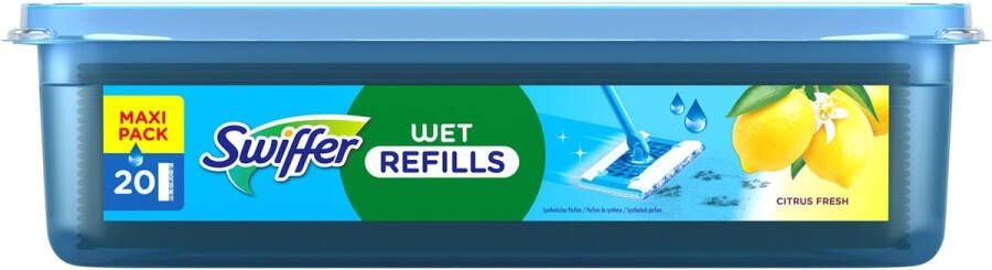 Swiffer navulling vochtige vloerdoekjes Lemon pak van 20 stuks