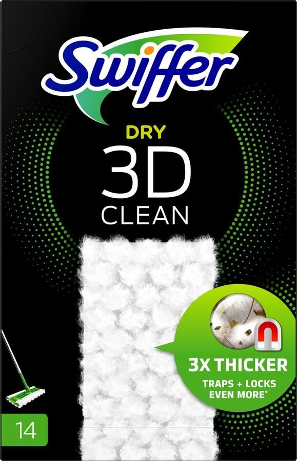Swiffer Dry 3D Clean navulling pak van 14 stuks