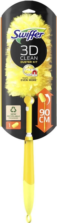Swiffer Duster kit 3D Clean met 1 stoefdoekje op blister