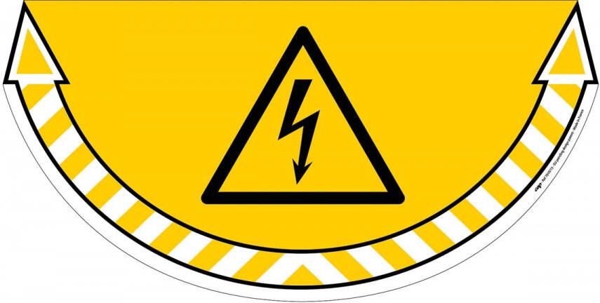 Take Care by CEP vloersticker elektrische gevarenzone