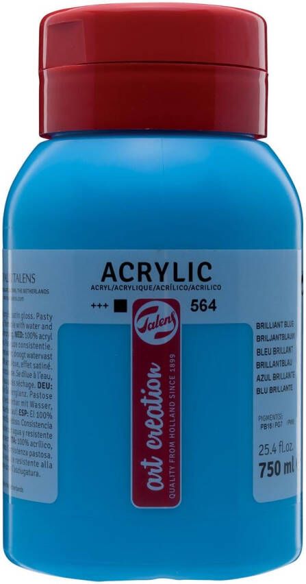 Talens Art Creation acrylverf flacon van 750 ml briljantblauw
