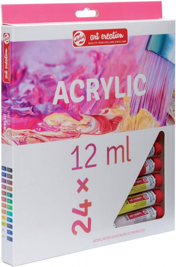 Talens Art Creation acrylverf tube van 12 ml set van 24 tubes in geassorteerde kleuren