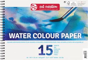 Talens Art Creation aquarelpapier 240 g mÂ² ft A4 blok met 15 vellen