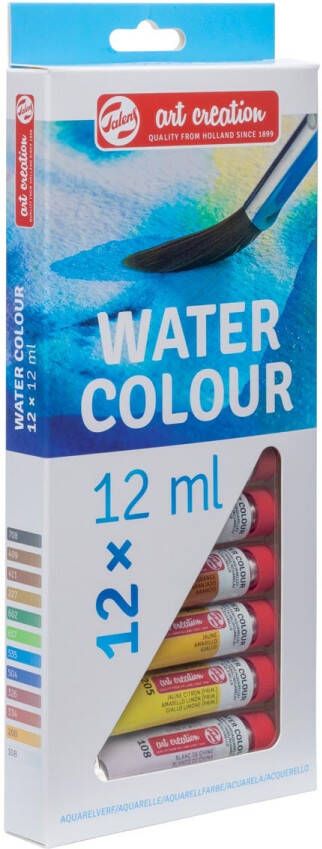 Talens Art Creation aquarelverf tube van 12 ml set van 12 tubes in geassorteerde kleuren