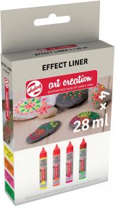 Talens Art Creation effect liner etui van 4 neonkleuren
