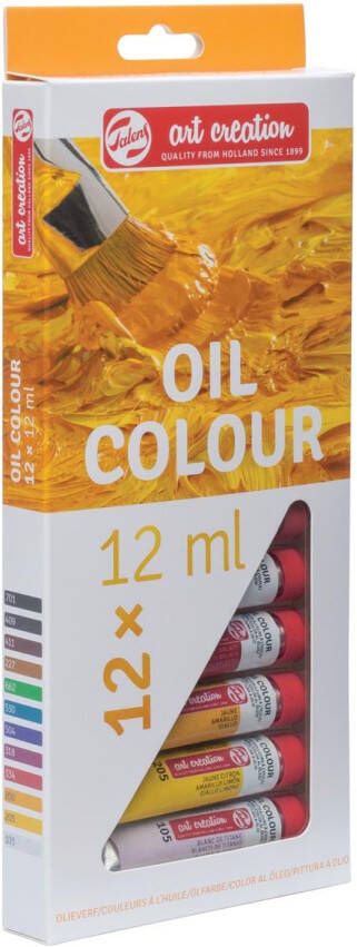 Talens Art Creation olieverf tube van 12 ml set van 12 tubes in geassorteerde kleuren