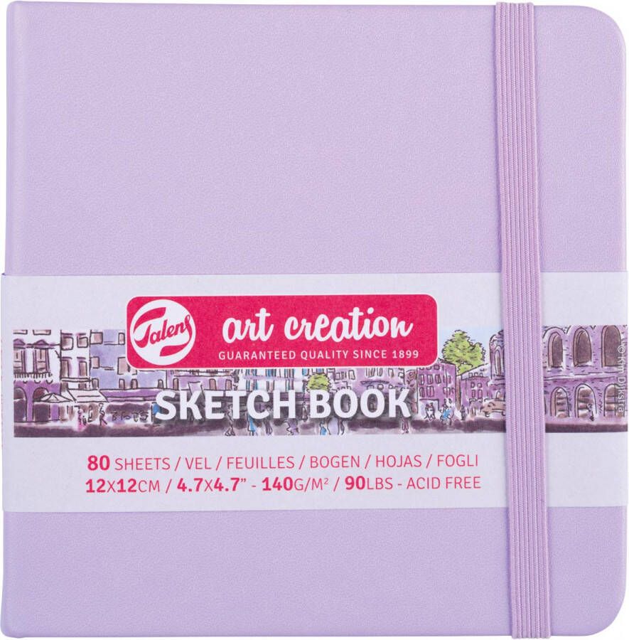 Talens Art Creation schetsboek pastel violet ft 12 x 12 cm