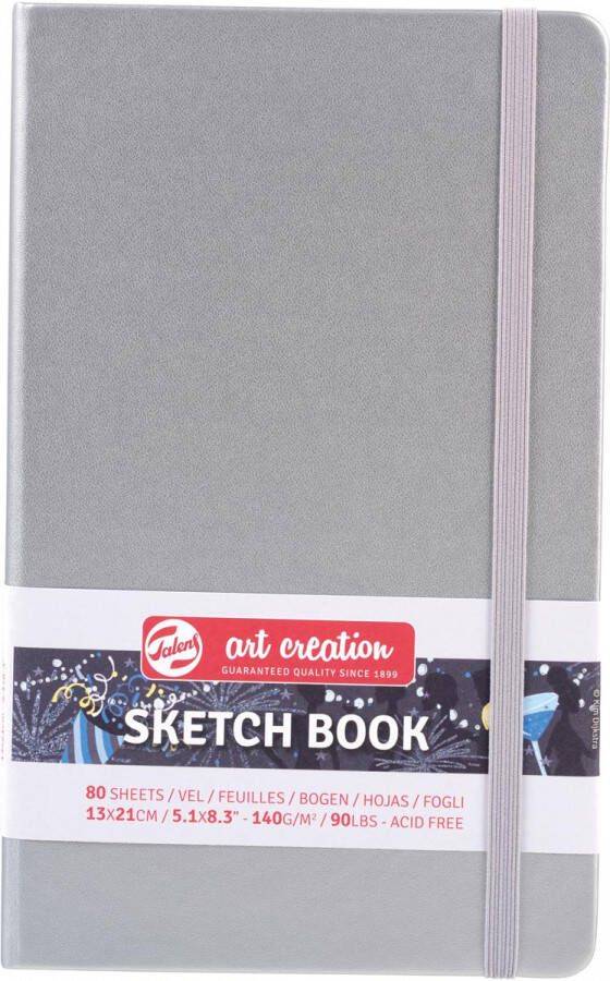 Talens Art Creation schetsboek shiny silver ft 13 x 21 cm