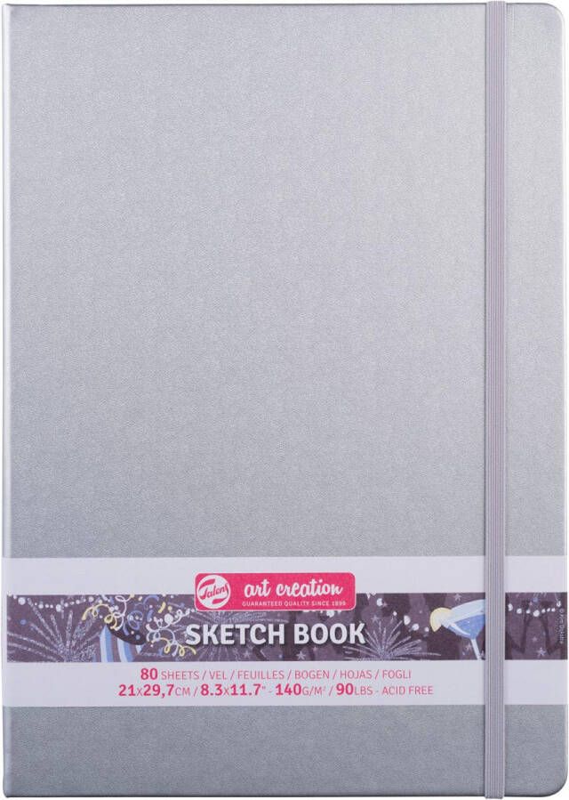 Talens Art Creation schetsboek shiny silver ft 21 x 30 cm