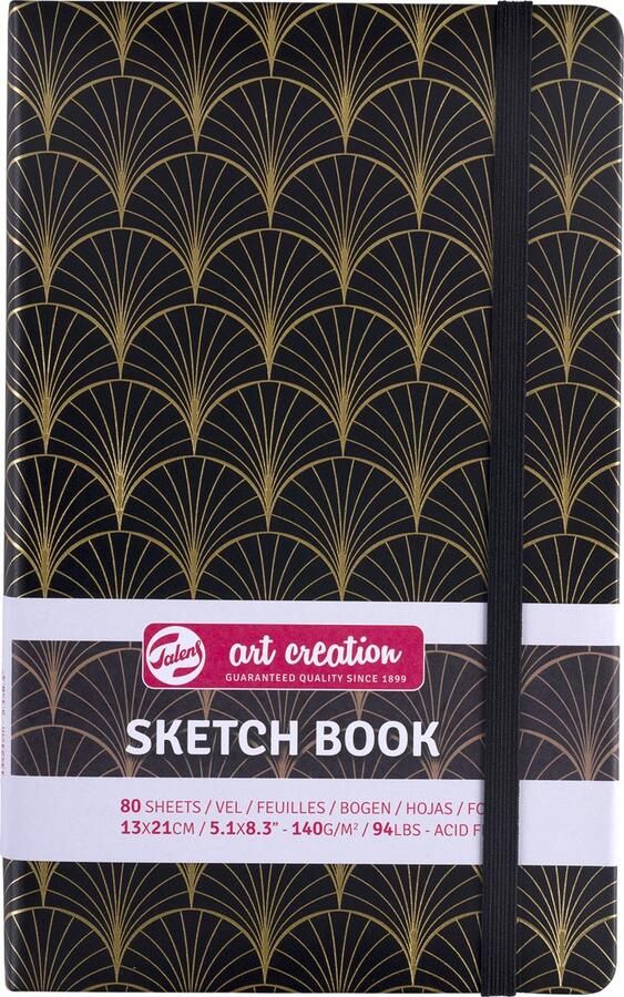 Talens Art Creation Schetsboek 80 witte vellen 140gr 130x210mm art deco