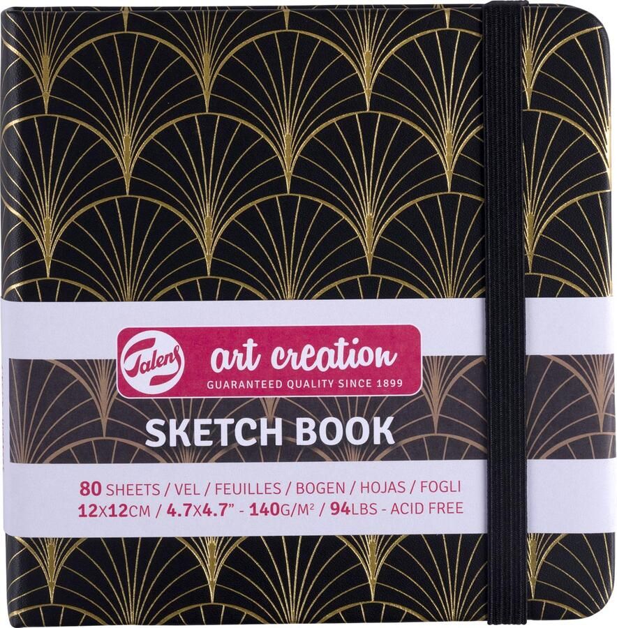 Talens Art Creation schetsboek Art Deco 140 g m² ft 12 x 12 cm 80 vel - Foto 1