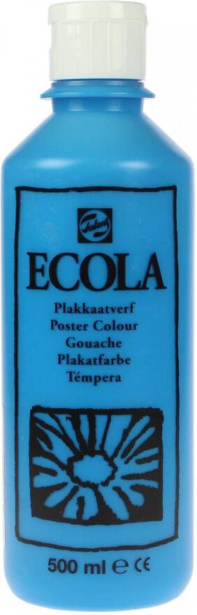 Talens Ecola plakkaatverf flacon van 500 ml lichtblauw
