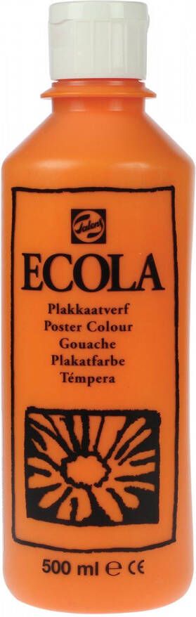 Talens Ecola plakkaatverf flacon van 500 ml oranje