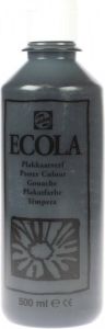 Talens Ecola plakkaatverf flacon van 500 ml zwart