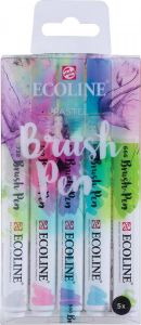 Talens Brushpen Ecoline pastel set assorti blister à 5 stuks ass