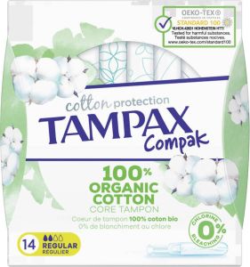 Tampax Cotton Regular tampons pak van 14 stuks