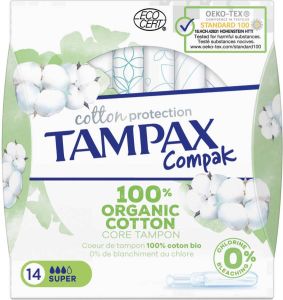Tampax Cotton Super tampons pak van 14 stuks