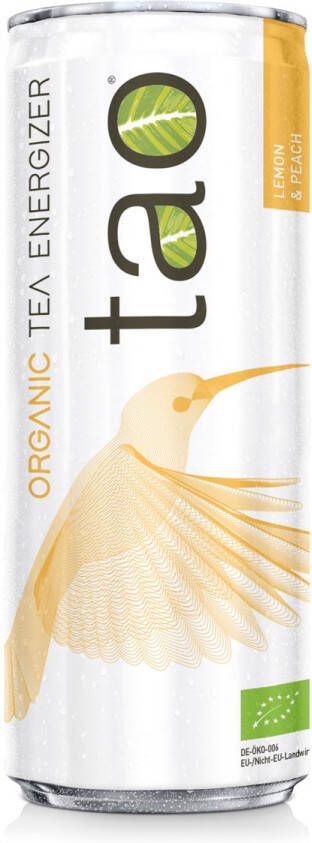 Tao Organic Tea Energizer Lemon blik van 25 cl pak van 24 stuks