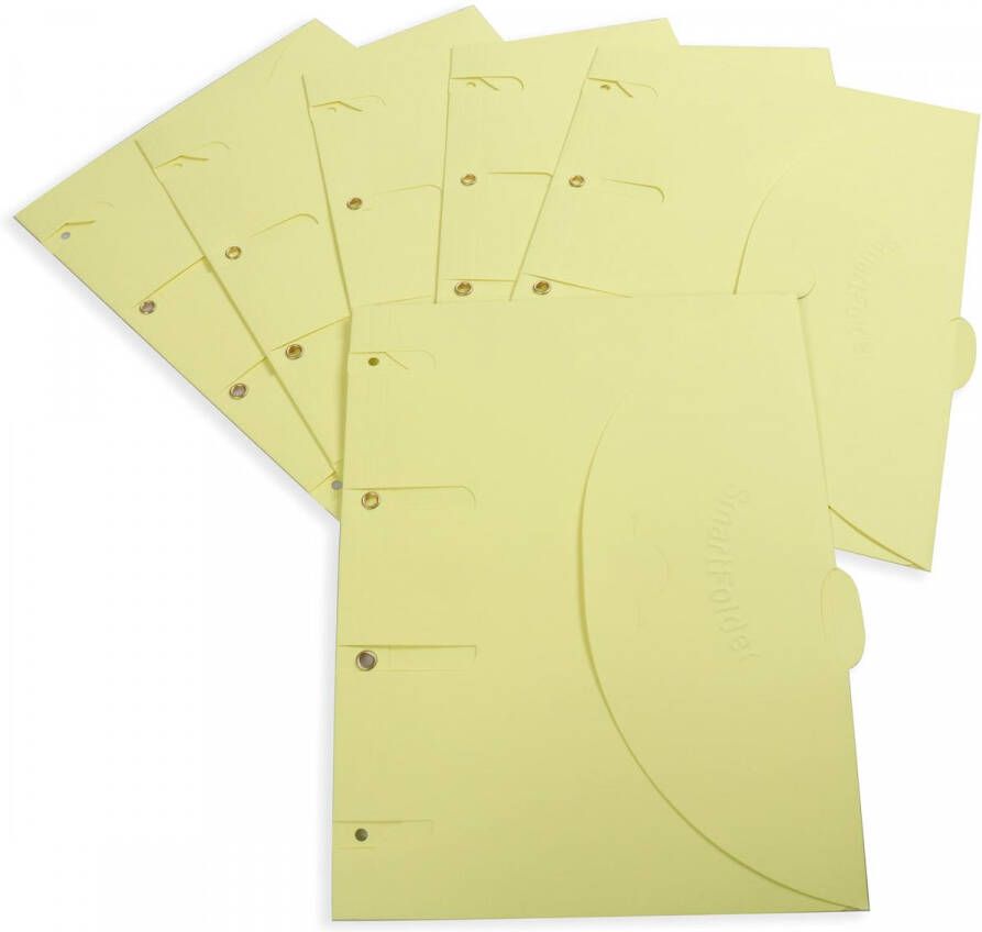 Tarifold smartfolder geperforeerde showtas ft A4 pak van 6 stuks geel