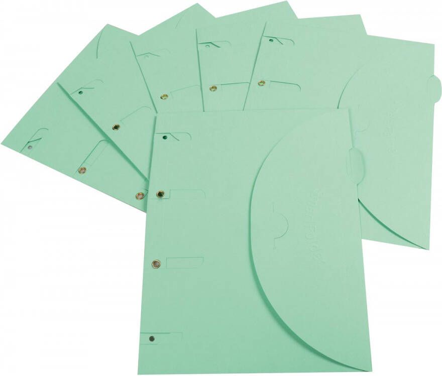 Tarifold smartfolder geperforeerde showtas ft A4 pak van 6 stuks groen