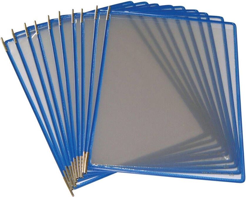 Tarifold Zichtpaneel A4 verticaal blauw 10 stuks